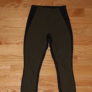 Athleta Pocket Leggings Green/Black